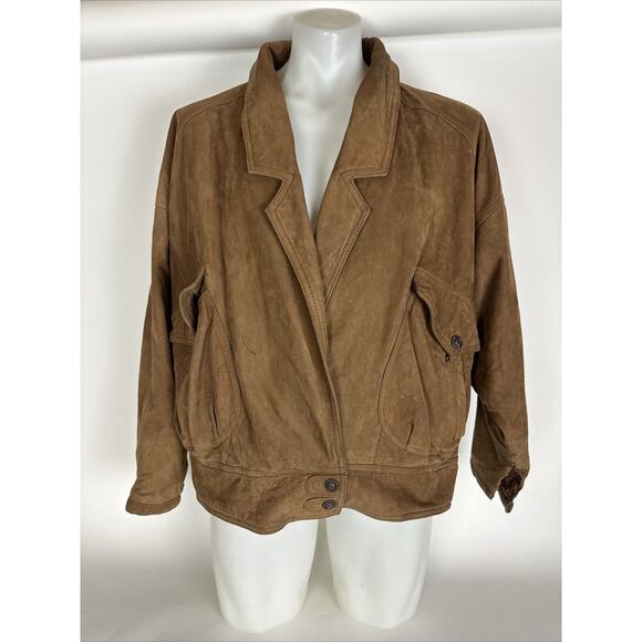 Vintage Women’s Global Identity Leather Jacket Size L/ 10